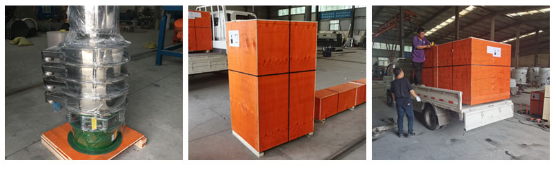 全不銹鋼振動(dòng)篩包裝，裝箱，裝車。