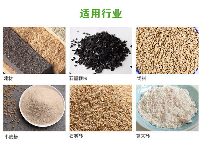 高頻振動篩主要用于化工，建材，石墨顆粒，飼料，小麥粉，石英砂，豆漿，果汁等各種物料的干法、濕法篩分、分級、脫水，過濾。