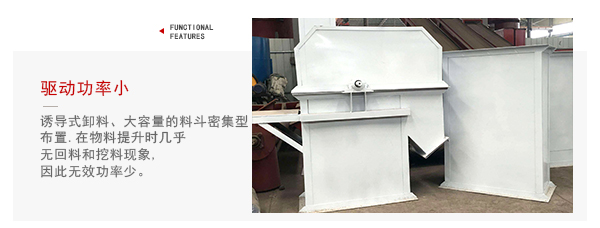 TD型斗式提升機(jī)驅(qū)動(dòng)力小，無回料等特點(diǎn)展示圖。